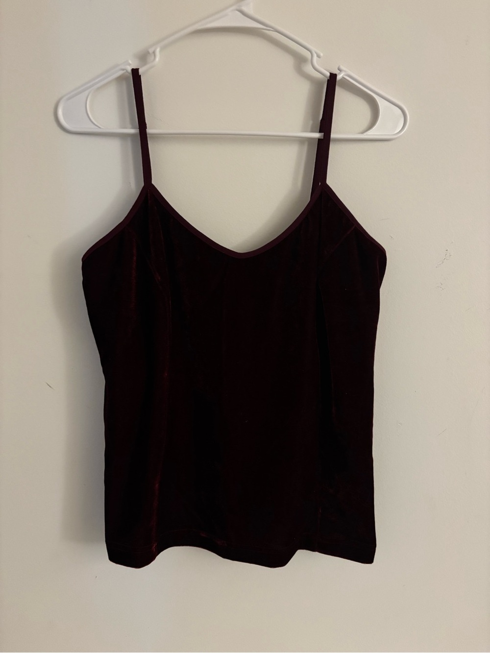 Avon Velvet Spaghetti Strap Camisole - Burgundy